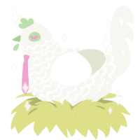spearmint, a white chicken with a lace pattern