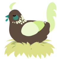A bark and apple chicken with a neck-speckle pattern