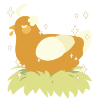 A orange and white chicken