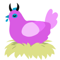 Mags, a orchid and lavender chicken