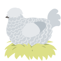 A mist chicken with a lace pattern