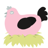A rose and sable chicken