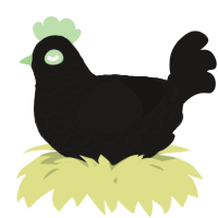 A sable chicken with a lace pattern
