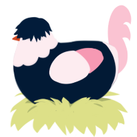 Rose Quartz, a tumblr and rose chicken with a head pattern