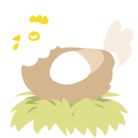 A beige and cream chicken with a head pattern