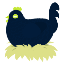 Kelvin, a tumblr chicken with a lace pattern