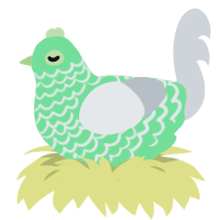 A spring and mist chicken with a lace pattern
