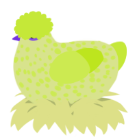 A lemon and lime chicken with a speckle pattern