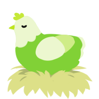 Slime Block, a grass and apple chicken with a head pattern