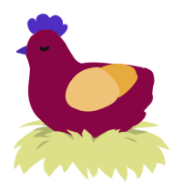 Amanda, a maroon and honey chicken