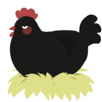A sable chicken with a lace pattern