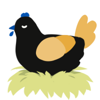 (unnamed), a black and honey chicken