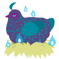 Diseased Baby, a overcast and sea chicken with a speckle pattern