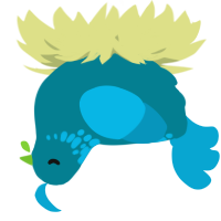 A sea and cerulean chicken with a neck-speckle pattern