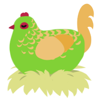 (unnamed), a grass and honey chicken with a half-lace pattern