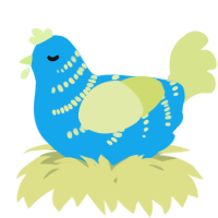 A sky and lemon chicken with a half-bar pattern