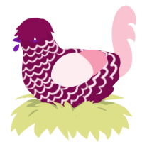 Daquiri, a wine and rose chicken with a lace pattern