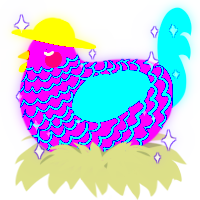 A amethyst and sea chicken with a lace pattern