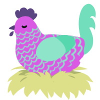 Toothpaste, a orchid and mint chicken with a lace pattern