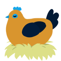 A orange and tumblr chicken
