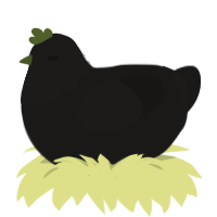 Ooooh Very Evil, a sable chicken with a head pattern