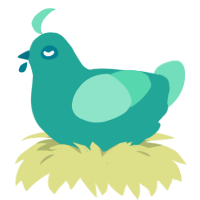 carved seaglass, a turquoise and mint chicken