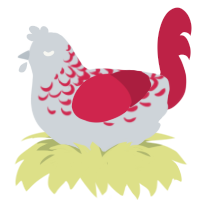 Bloody Rose, a mist and crimson chicken with a half-lace pattern