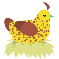 A yellow and russet chicken with a speckle pattern