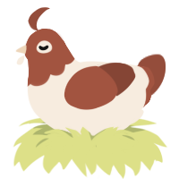 Russet, a cream and russet chicken with a head pattern