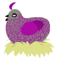 Goth House, a ash and plum chicken with a double-lace pattern