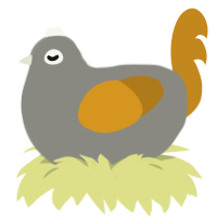 A ash and ochre chicken