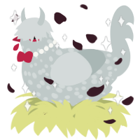 A silver chicken with a speckle pattern