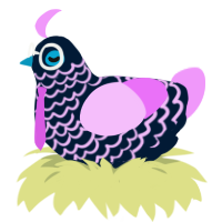 ampersand, a tumblr and lavender chicken with a lace pattern