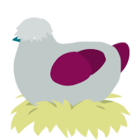 Stony, a silver and wine chicken