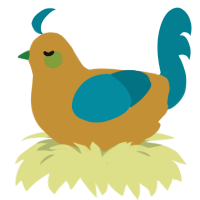 A gold and sea chicken