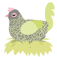 A ash and lemon chicken with a double-lace pattern
