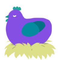 A blurple and sea chicken
