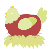 Red Apple, a red and lemon chicken with a head pattern