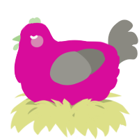 A fuchsia and ash chicken