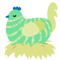 (unnamed), a spring and lemon chicken with a bar pattern