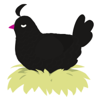 A sable chicken with a lace pattern