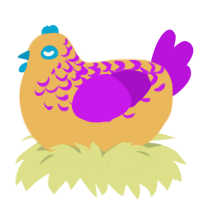 (unnamed), a honey and amethyst chicken with a half-lace pattern