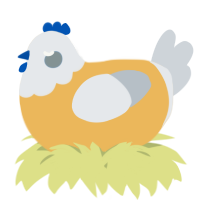 A honey and mist chicken with a head pattern