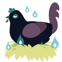 Ava, a tumblr and overcast chicken