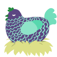 Xiao, a overcast and mint chicken with a lace pattern