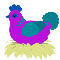 A amethyst and sea chicken with a neck-band pattern