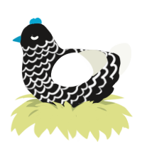 Xerox VersaLink C405, a sable and white chicken with a lace pattern