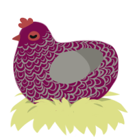 Cinders, a wine and ash chicken with a double-lace pattern