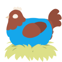 A sky and russet chicken with a head pattern