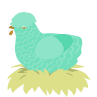 Cuivre, a mint chicken with a lace pattern